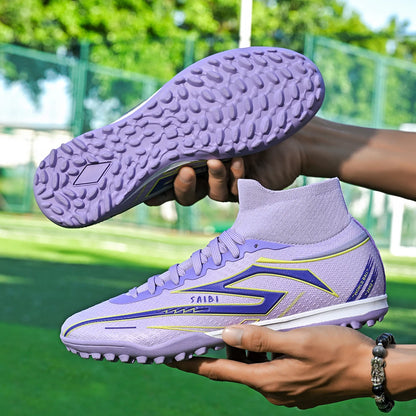 Scarpe da calcio Outdoor TF Turf: tomaia in tessuto PU confortevole, suola in gomma ad alta aderenza, qualità affidabile, scarpe sportive per bambini e adolescenti