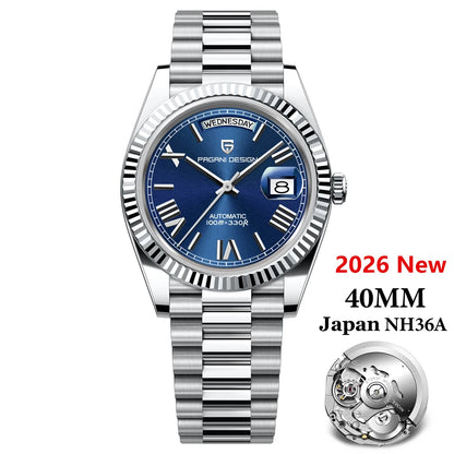 PAGANI DESIGN 2026 New DD40 NH36A Men's Watches Luxury Automatic Mechanical Watch For Men AR Sapphire Glass Date Wrist watch Men