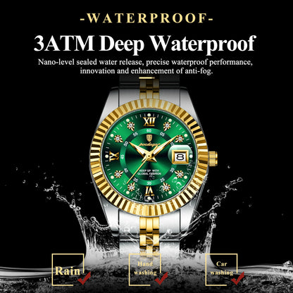 POEDAGAR Top Luxury Ladies Wristwatch Waterproof Luminous Date Casual Women Watch Stainless Steel Quartz Fashion Women's Watches