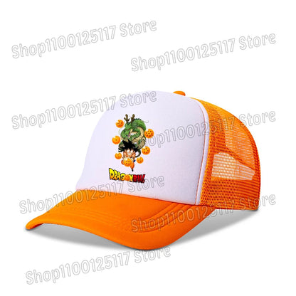 Dragons Ball Baseball Cap Anime Printed Caps Breathable Peaked Hat Cartoon Goku Summer Sports Snapback Mesh Sunhat Children Gift