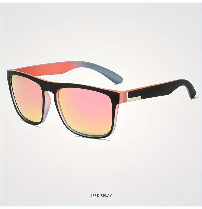 3Pcs Fantasy Gradient Mutipcolor Square Polarized Sunglasses AntiGlare UV400 Glasses Summer Party Driving Fishing Christmas Gift