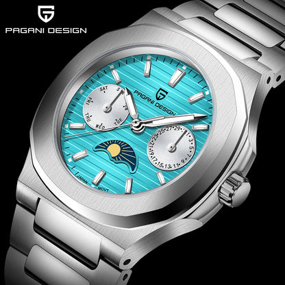 2025 New PAGANI DESIGN Women's Watch Automatic Date Luxury Quartz Watch Japan Epson VX3HA Watch Stainless Steel Waterproof Clock