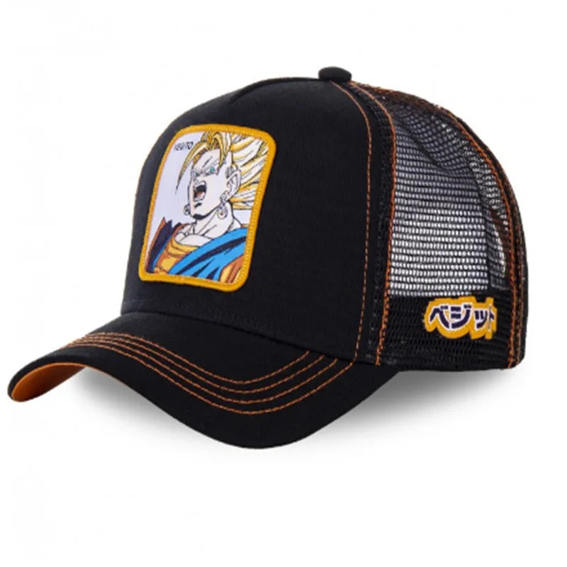 High Quality Dragon Ball Z Styles Anime Son Goku Cotton New Baseball Cap Men Women Hip Hop Dad Adjustable Mesh Hat Trucker Hat