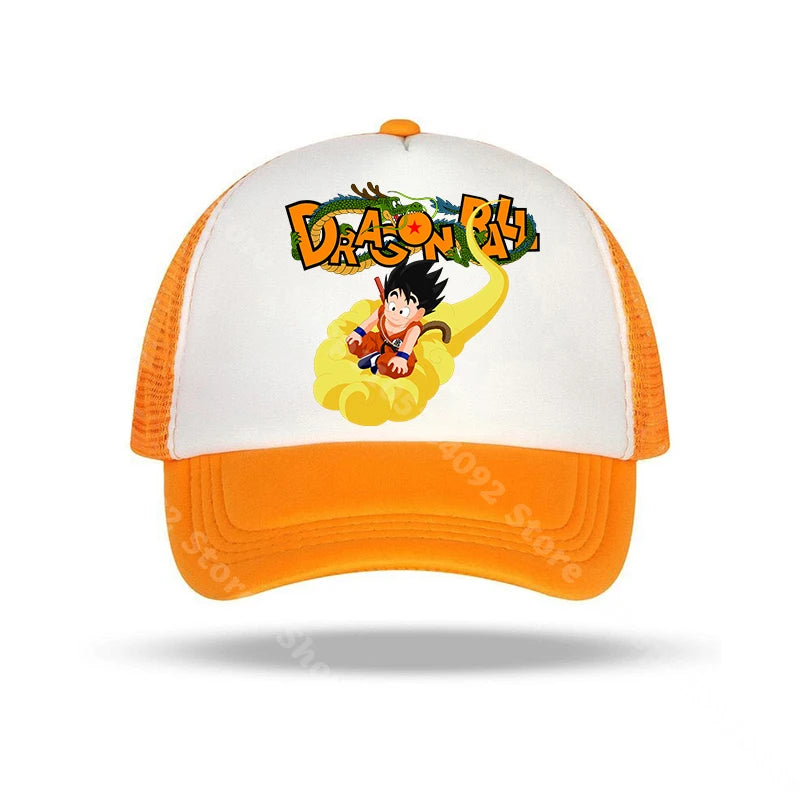 Dragon Ball-baseballkepsar med anime-karaktärer, solhattar för barn och vuxna, andningsbara sommarhattar i ledig stil, justerbara kepsar med skärm, presenter