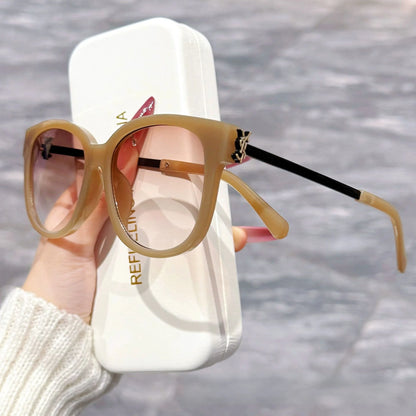 New Korean Style Square and Round Frame Casual Commuting Fashion Sunglasses for Women DS-8235