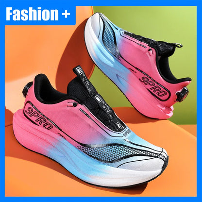 Unisex Sports Shoes Soft Sole Lightweight Flat Bottom Competition Training Shoes 2026 New Shock-absorbing Racing Running Shoes