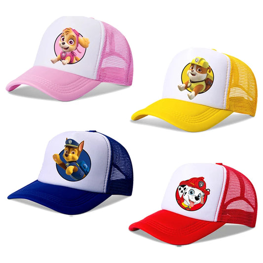New PAW Patrol Children Baseball Cap Cartoon Skye Chase Print Sun Hat Boys Girls Adjustable Peaked Caps Summer Casual Hats Gifts