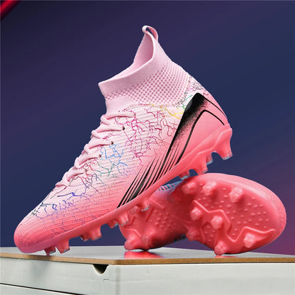 Nouvelles chaussures de football professionnelles pour hommes, chaussures de football antidérapantes, unisexes, respirantes, chaussures de futsal, nouvelles chaussures à crampons, livraison directe, ultralégères