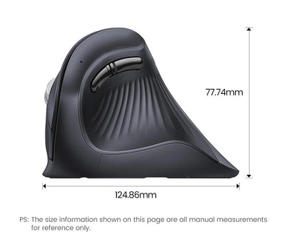 Trådløs mus Bluetooth 5.0 2.4G ergonomisk 4000DPI med 6 lydløse knapper til MacBook, tablet, bærbare computere, computer og PC