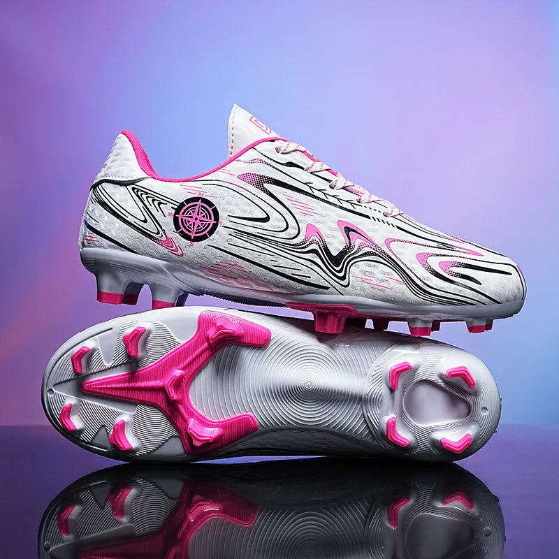Chaussures de football pour hommes, chaussures de terrain professionnelles, crampons FG/TF pour entraînement sur gazon, chaussures de futsal, baskets de football antidérapantes, chaussures à crampons pour cheville, pointur
