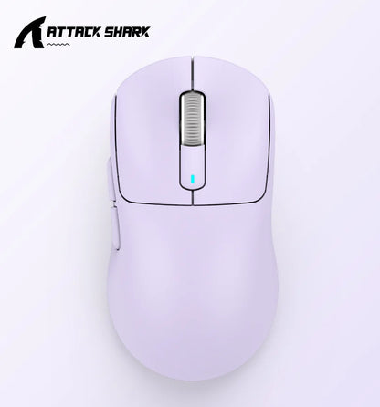 Ποντίκι τριπλής λειτουργίας ATTACK SHARK X3 1K Hz, X3Pro ασύρματο ποντίκι Bluetooth 4K Hz ελαφρύ, PAW3395, ταχύτητα κίνησης 650IPS