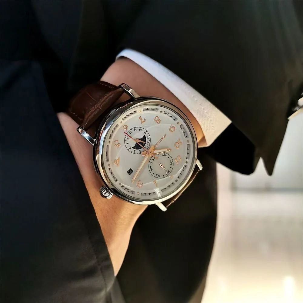 High-End Luxury Men's Mechanical Watch, Fully Automatic Skeleton Design, Fashionable Business Casual Niche Versatile Stylish Trendy Men's Wristwatch, Best-Selling Watch, Top Choice for Men's Gifts, Brand Name Watch, Preferred