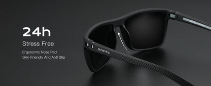 ZENOTTIC Polarized Sunglasses for Men Lightweight TR90 Frame UV400 Protection Square Sun Glasses
