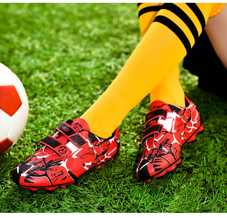 Chaussures de football pour enfants FG/TF, bottes de football pour garçons, crampons d'extérieur, crampons de futsal, chaussures de sport d'entraînement, taille 33-38