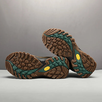 HIKEUP-Bottes de randonnée en daim pour hommes, chaussures de plein air à lacets, bottes de sport chaudes, chaussures de trekking décontractées, non ald, haut, hiver
