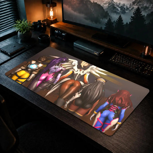 Overwatch podloga za miš i tipkovnicu za gaming ured, protuklizna podloga za stol, DIY velika igraća podloga za miš s obrubom
