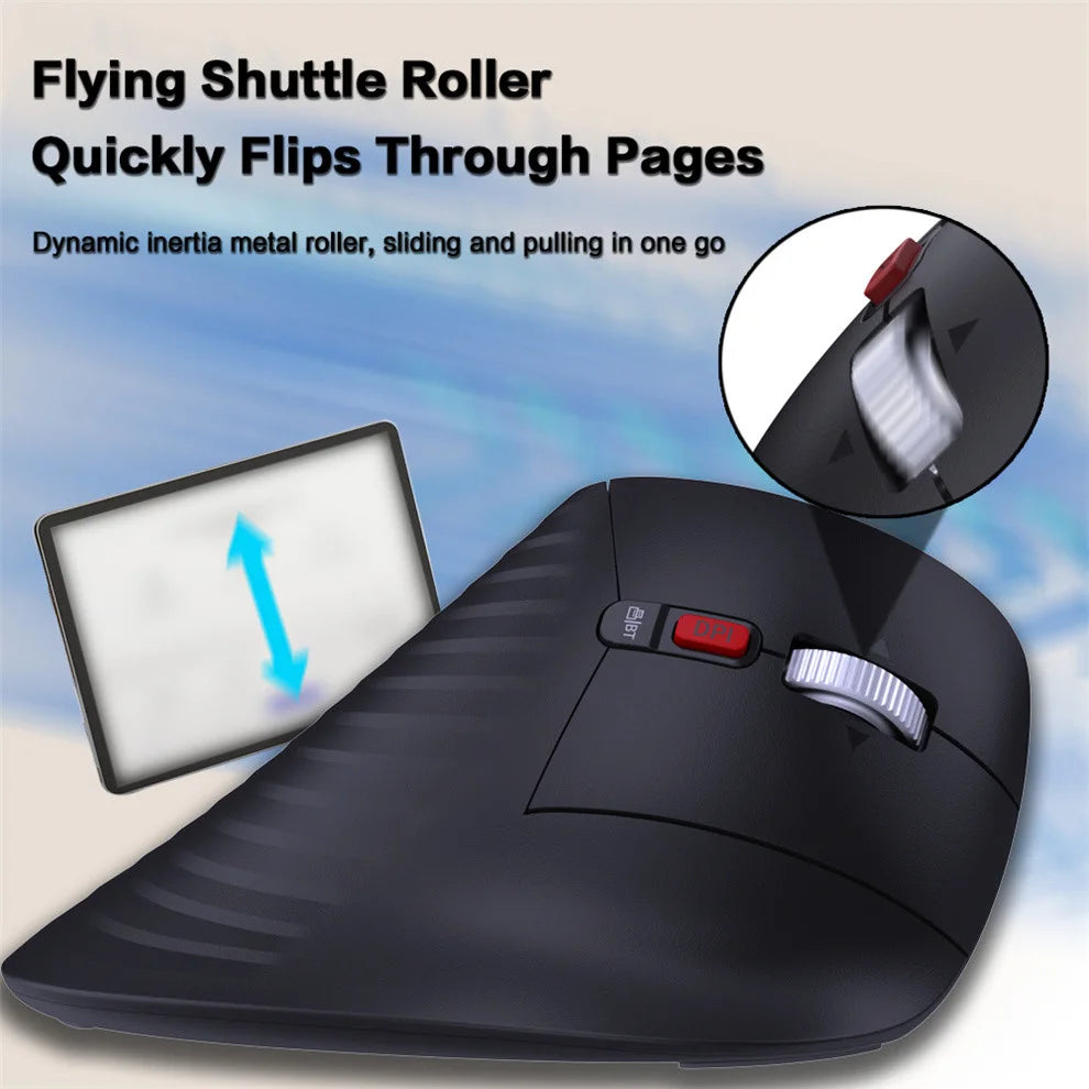 JOMAA Speed Roller-trackballmuis, draadloze duimbediende muis, stille klik, oplaadbare ergonomische trackballmuis