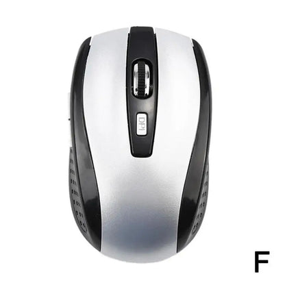2.4GHz trådlös optisk mus med USB-mottagare för gamers, 6 knappar, för dator, PC och laptop, tillbehör