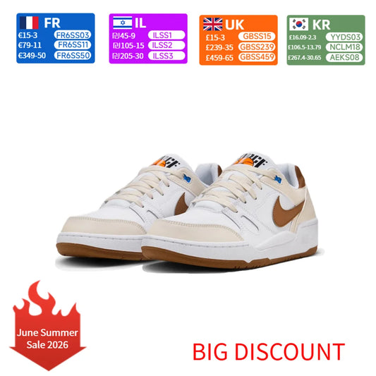 Nike Full Force Low Skate Shoes Men's Brown/White/Beige HJ3485-121