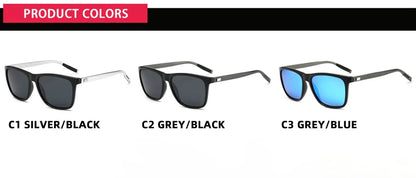 Classic Square Polarized Sunglasses Men High Quality Metal Sun Glasses Male Fashion Outdoor Anti Glare Driving Shades