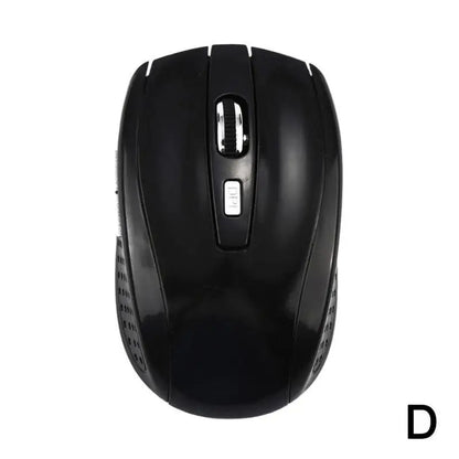2.4GHz trådlös optisk mus med USB-mottagare för gamers, 6 knappar, för dator, PC och laptop, tillbehör