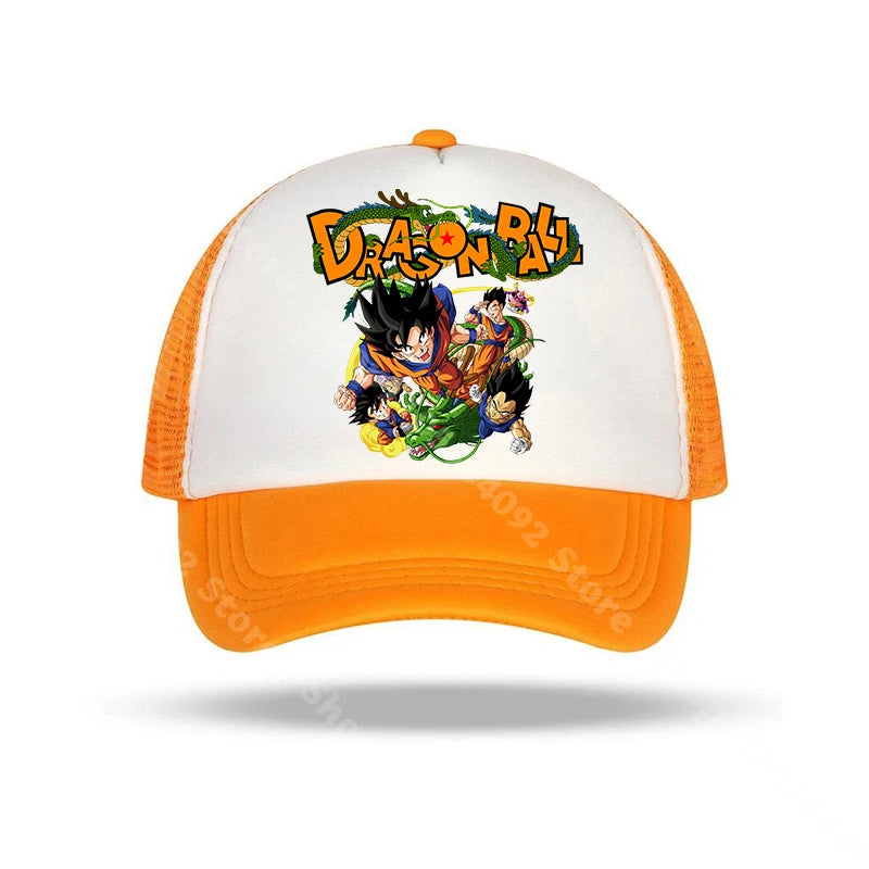 Dragon Ball-baseballkepsar med anime-karaktärer, solhattar för barn och vuxna, andningsbara sommarhattar i ledig stil, justerbara kepsar med skärm, presenter