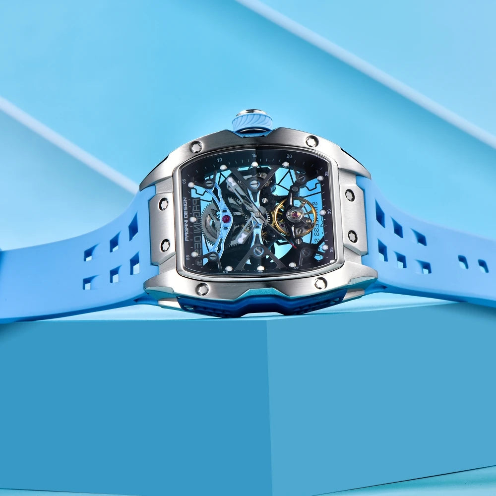 PAGANI DESIGN 2026 42MM New Alien Hollow Back Transparent Movement Luxury Men Watch Sapphire Glass Automatic Men Watches For Men