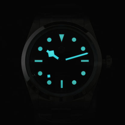 Watchdives WD1016 V3 Quartz Watch 37mm Stainless Steel Case Sapphire Vintage Watch  VH31 Sweep Movemet 100m Waterproof Men Watch