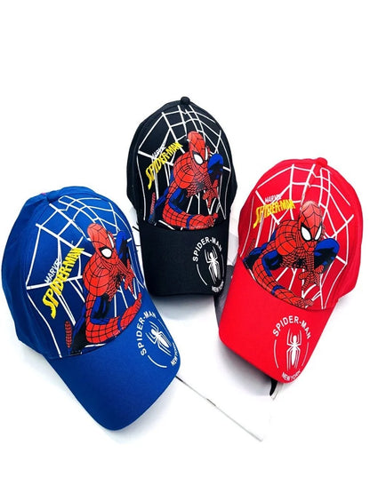 Summer children's hat, Marvel Spider-Man cartoon sun hat, net hat