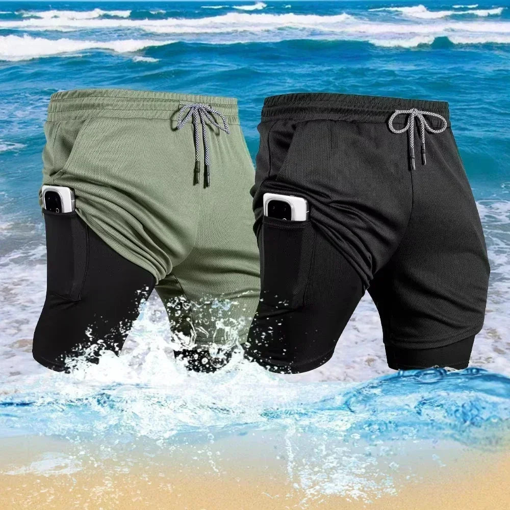 New Men's Dragon Ball Super Licensed Shorts 2025 - Japanese Anime Breathable Quick-Dry Beach Pants, Retro Y2K Hip Hop Style