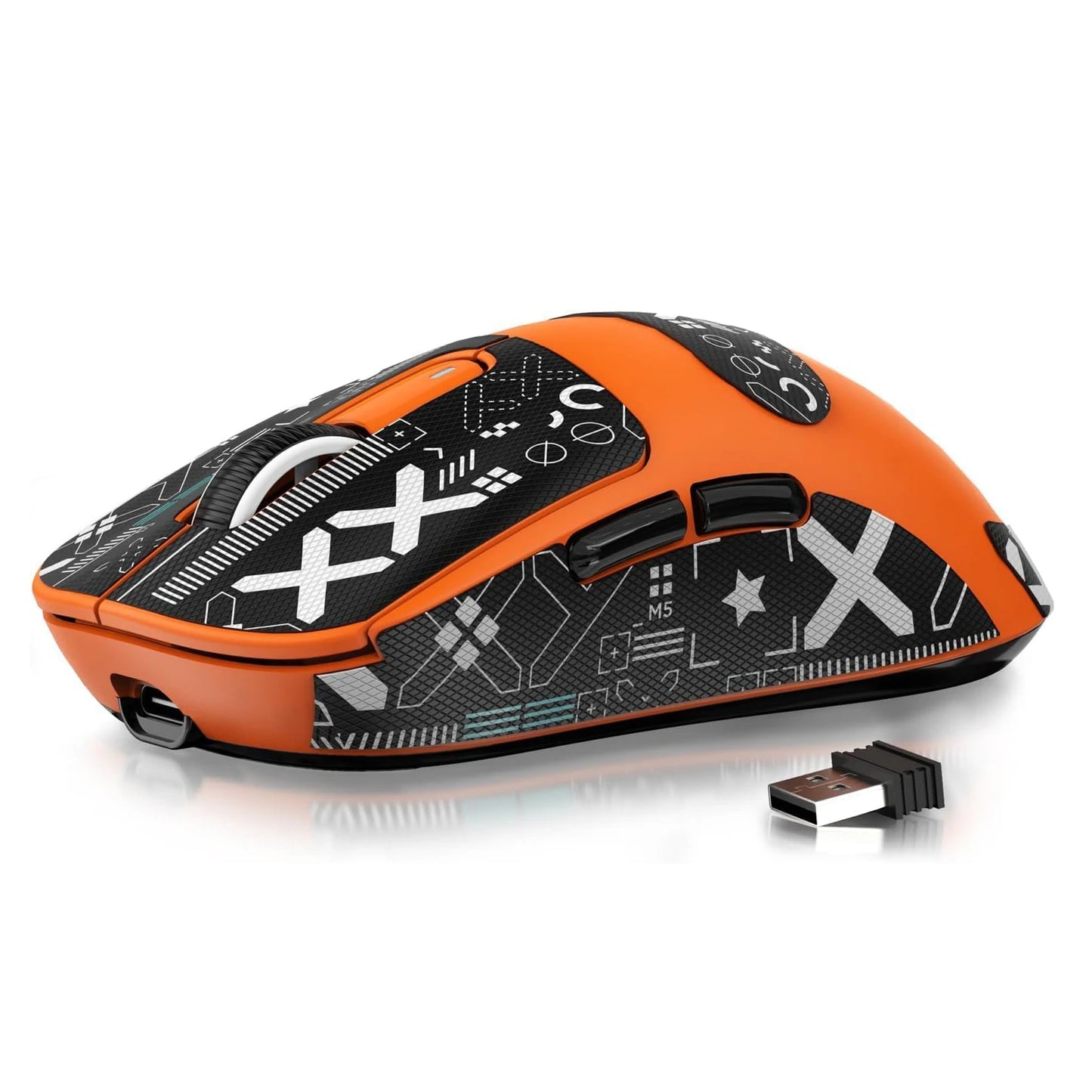 ATTACK SHARK X3 lätt trådlös gamingmus, 49g Tri-Mode, PAW3395 26K DPI-sensor, 200h batteritid, 5 programmerbara knappar