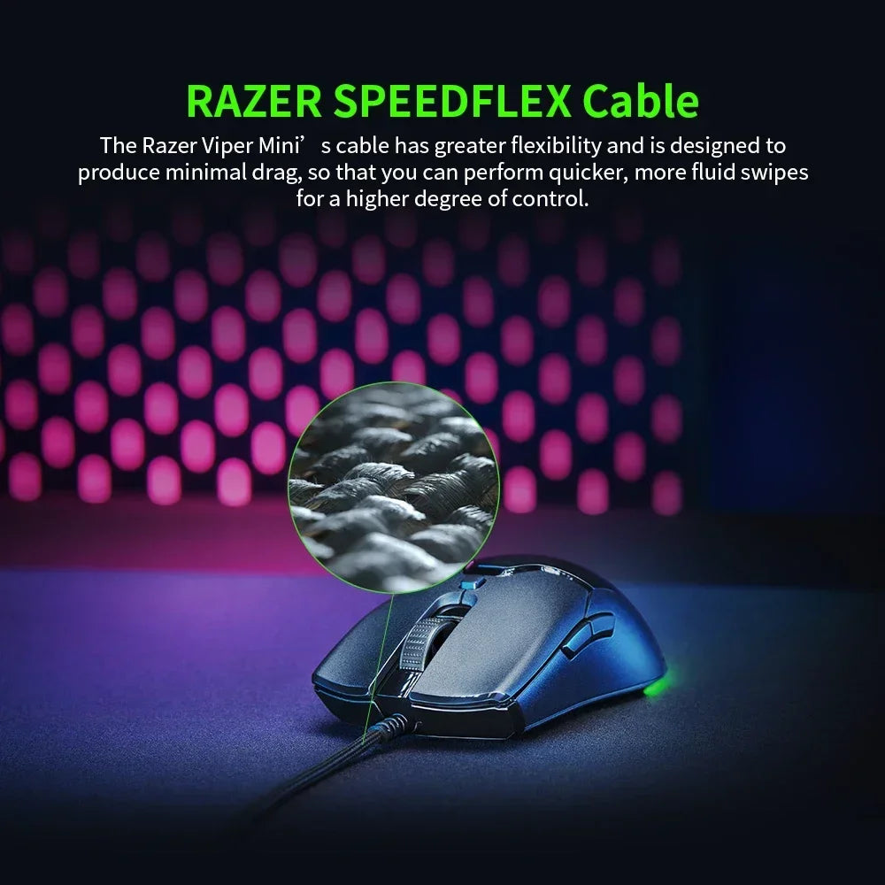 Razer NOVOROČNÍ DÁREK Thunder Snake Viper Mini počítačová e-sportovní kabelová herní myš pro notebook s RGB podsvícením, myš pro menší ruce