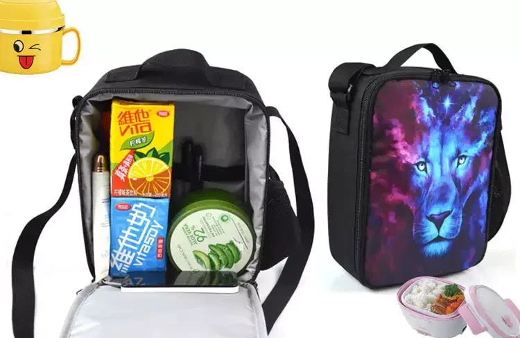 Classic Game Fortnites Child Insulated Large Capacity Bag for Boy Girl Student Outdoor Picnic Resuable Thermal Cooler Lunch Box