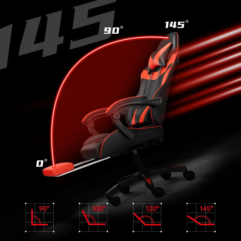 Ergonomikus gaming szék számítógépasztalhoz, dönthető otthoni irodai gaming szék háttámasszal hosszabb játékmenetekhez