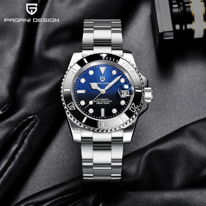 PAGANI DESIGN Men Automatic Mechanical Watch PD1661 8215 Dive Stainless Steel Waterproof Clock Sapphire Reloj Hombre