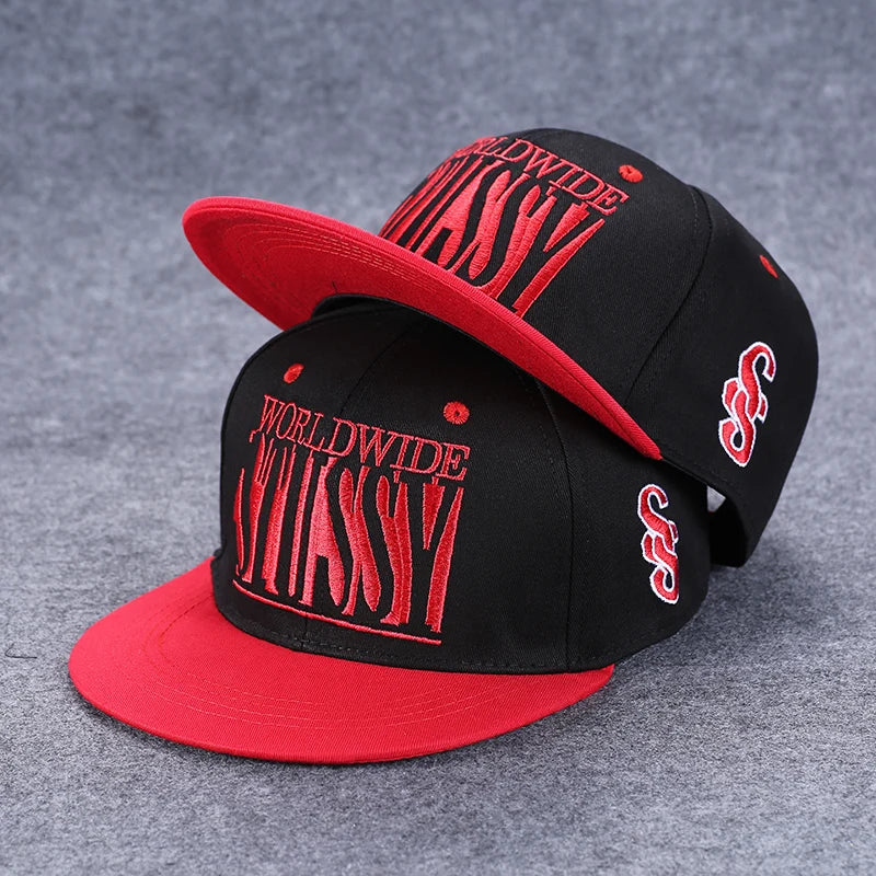 Men's Letter Embroidery All-match Flat Brim Baseball Cap Ladies Summer Hip Hop Hats Outdoor Shade Adjustable Casual Peaked Caps