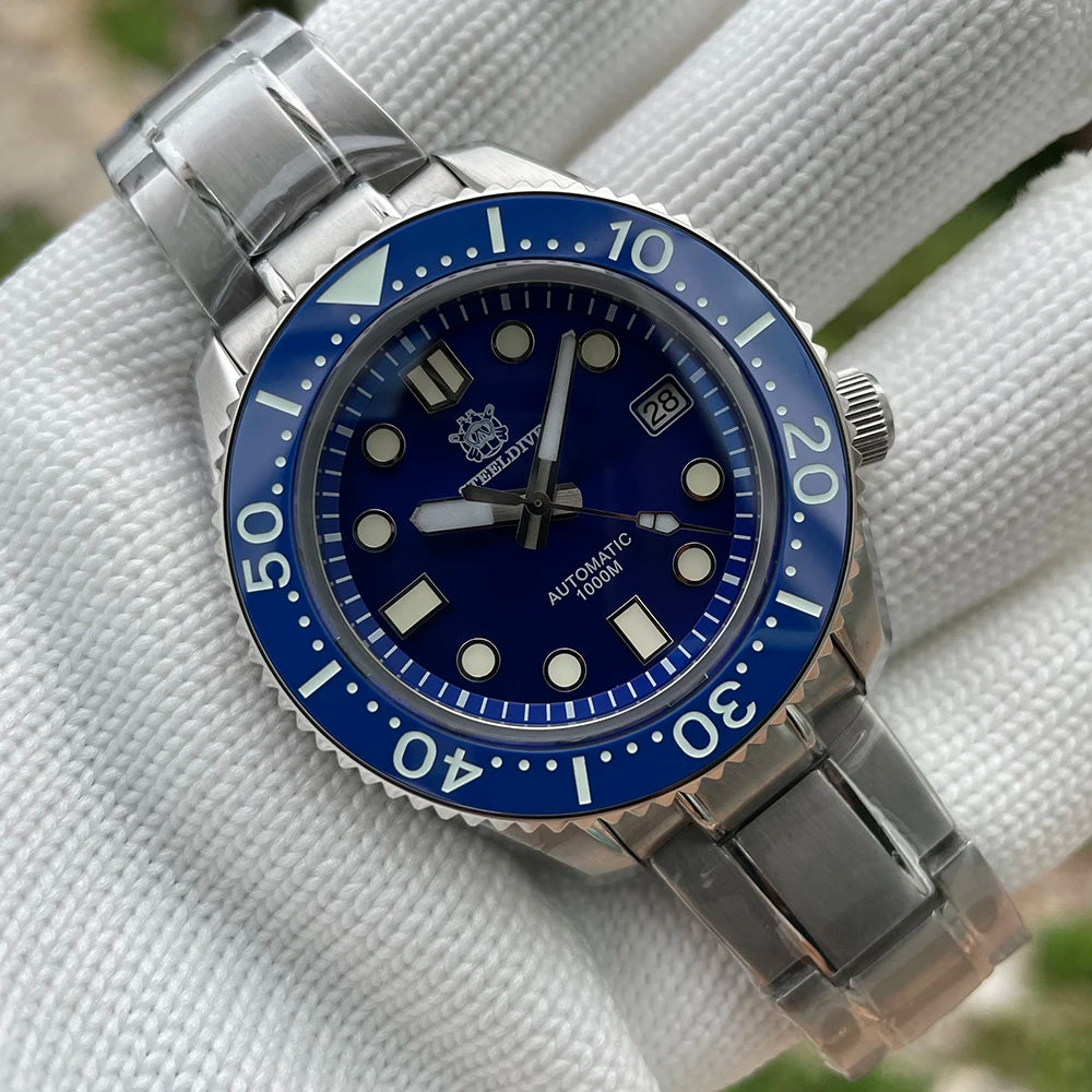 STEELDIVE SD1968 44MM Ceramic Bezel Insert Stainless Steel Case 1000m Waterproof NH35 Dive Watch Automatic