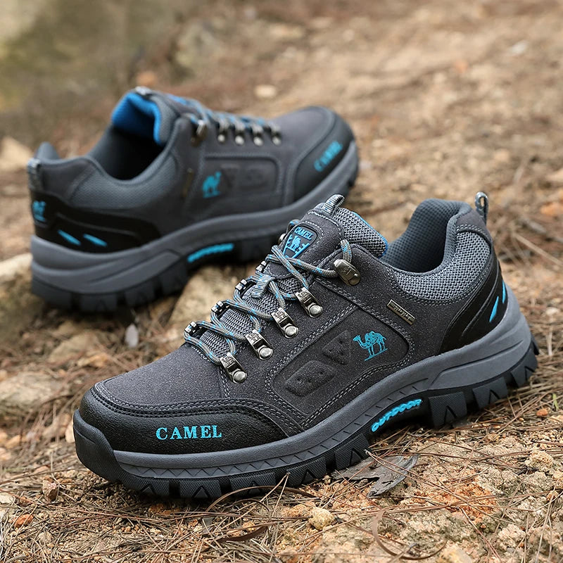 Classic Black Men's Hiking Shoes Outdoor Low Climbing Walking Shoes For Men Trekking Sneakers Non-Slip Mountaineering Shoes Man
