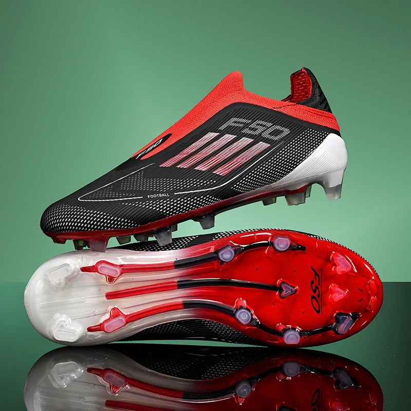 Nouvelles chaussures de football pour hommes, crampons de sport d'extérieur pour garçons et adultes, bottes de football d'entraînement respirantes, antidérapantes, à crampons longs, confortables