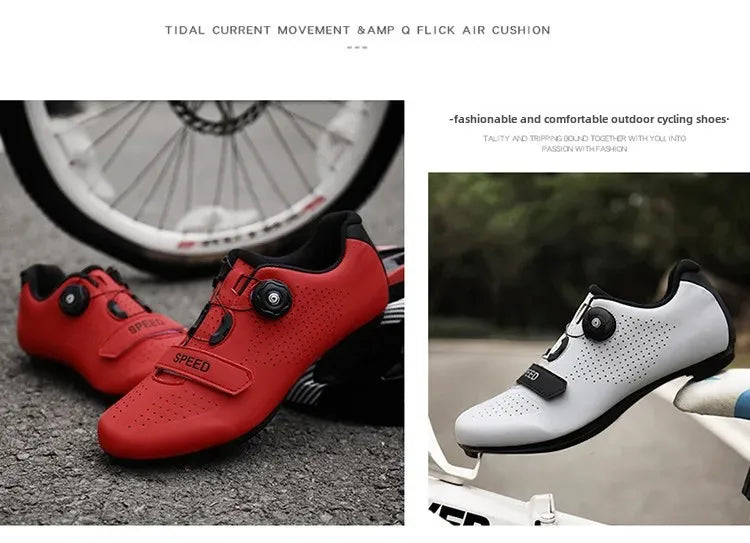 Unisex Road And Mountain Bike Lock Shoes Outdoor Pedal Assisted Bicycle Riding Shoes Cross-Border New Model Sports Entertainment