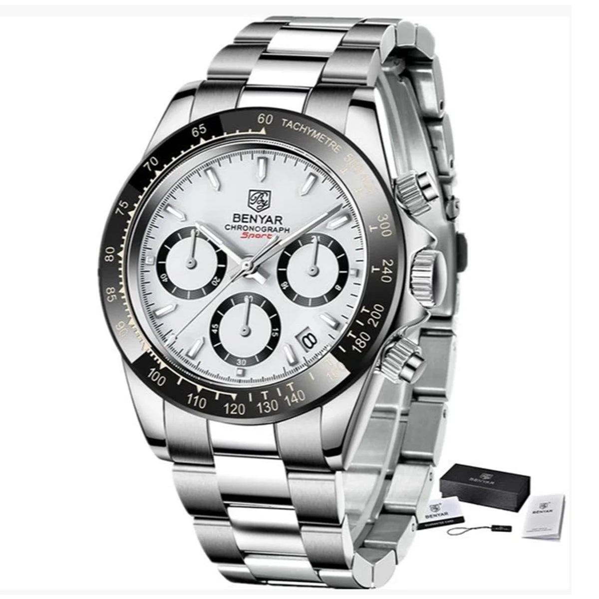 Relojes Hombre 2026 BENYAR New  Watches Men Luxury Brand Chronograph Male Sport Watches Waterproof Stainless Steel Quartz  Watch