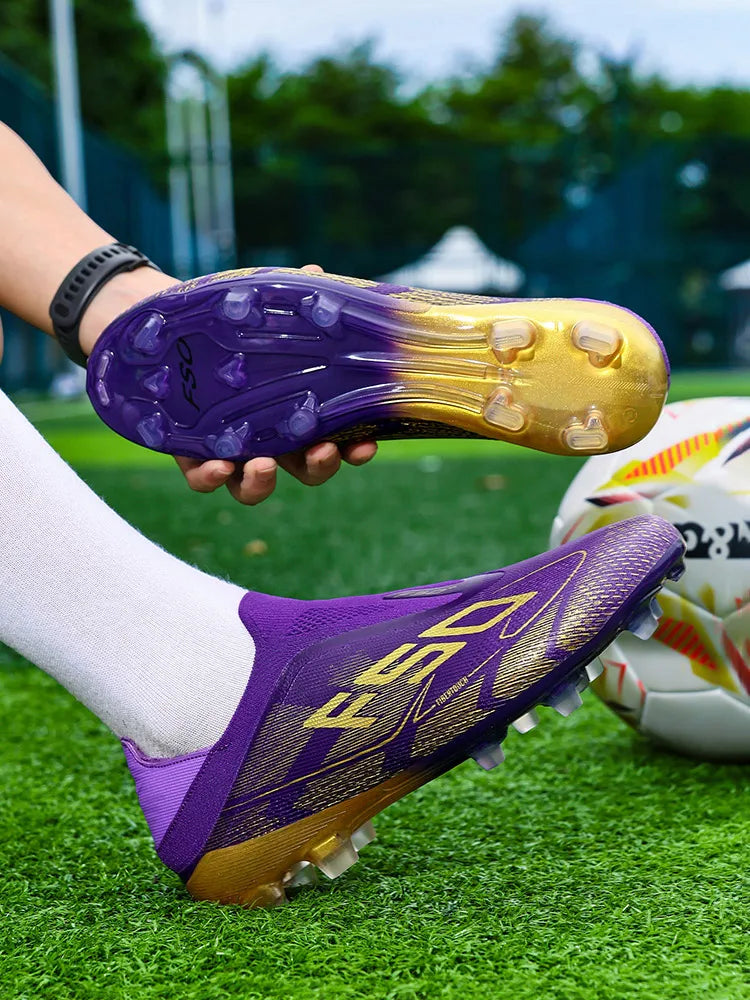 Nouvelles Chaussures de Football pour Hommes Antidérapantes, Crampons de Futsal Intérieur et de Football sur Gazon, Baskets Montantes de Haute Qualité, Meilleures Ventes pour l'Extérieur