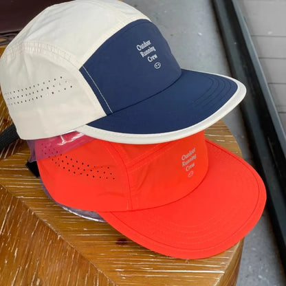 Color Block 5 Panel Baseball Cap - Embroidered Letter Quick Dry Mesh Breathable Sports Cap, Fashion Casual Lightweight Wear Hat