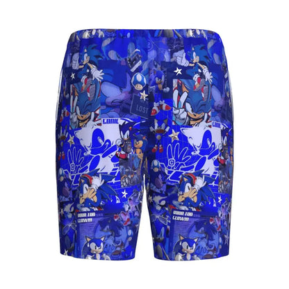 Custom Shadow The Hedgehog Sonic Poster Short Pajama Pants Men Sleepwear Sleep Lounge Bottom Shorts Sleeping Pants
