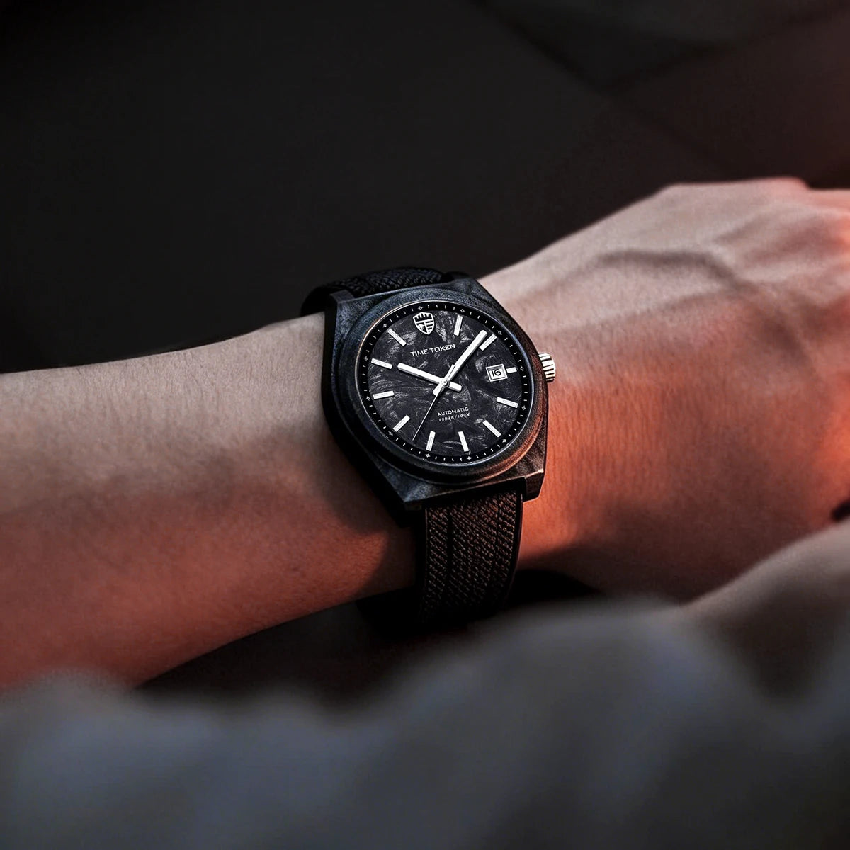 Carbon Fibre Luminous 40mm Automatic Watch Luxury 100m Waterproof Diver Watches automatic Men Watch Japan Miyota 8215 Movement