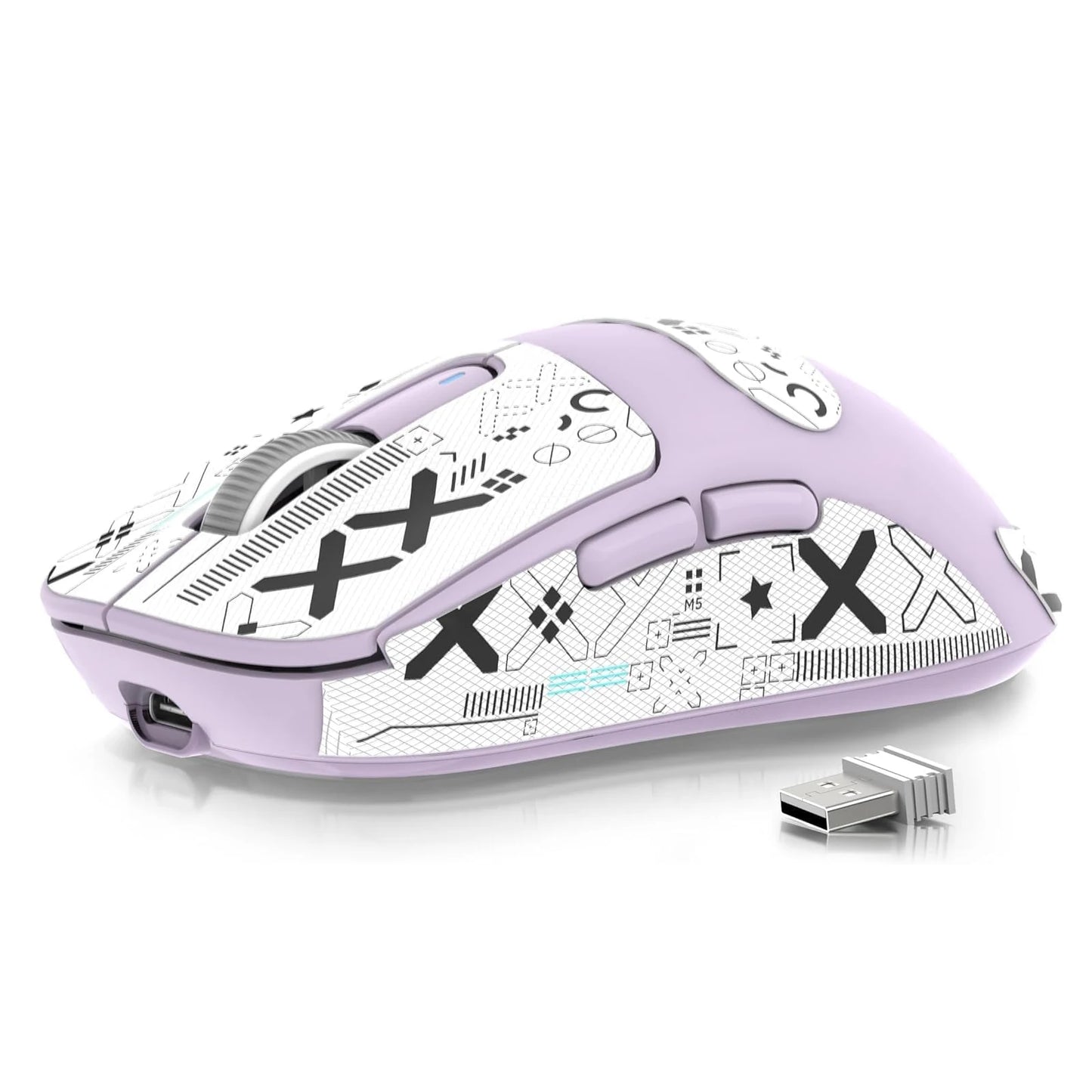 ATTACK SHARK X3 lätt trådlös gamingmus, 49g Tri-Mode, PAW3395 26K DPI-sensor, 200h batteritid, 5 programmerbara knappar