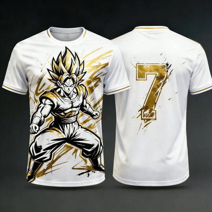 2026 Summer Dragon Ball T-Shirt High Quality 3D Goku Print Oversized Unisex Retro Y2K Anime Football Casual for Men Women Kids