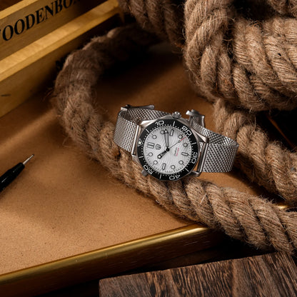 Watchdives WD007Q Diver Watch VH31 Sweep Second Quartz Movement Luminous Domed Sapphire Crystal Watches 42mm Titanium Watches