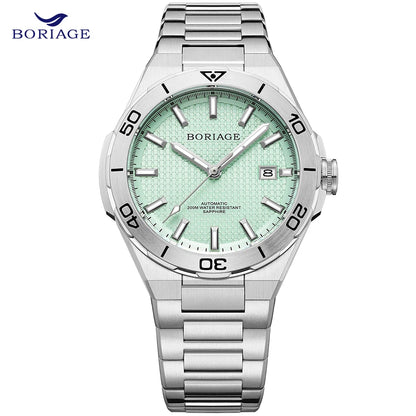 BORIAGE Fully automatic mechanical men's watch BGW9 luminous watch MIYOTA9015 movement 316 stainless steel 200m Water Resistance