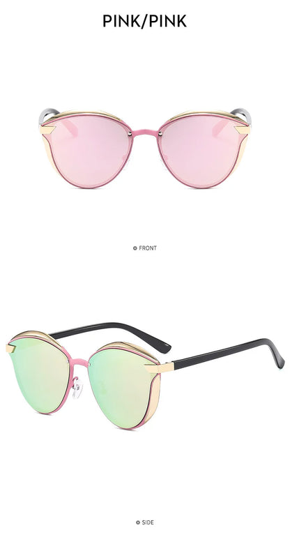 Fashion Classic Polarized Sunglasses for Women Cat Eye Brand Sun Glasses Luxury Round Eyeglasses UV400 Gafas De Sol